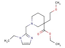 ethyl 1-[(1-ethyl-1H-imidazol-2-yl)methyl]-3-(2-methoxyethyl)-3-piperidinecarboxylate