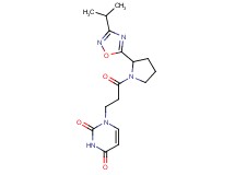 1-{3-[2-(3-isopropyl-1,2,4-oxadiazol-5-yl)-1-pyrrolidinyl]-3-oxopropyl}-2,4(1H,3H)-pyrimidinedione
