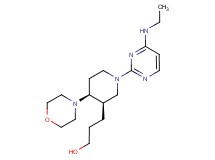 3-{(3R*,4S*)-1-[4-(ethylamino)pyrimidin-2-yl]-4-morpholin-4-ylpiperidin-3-yl}propan-1-ol
