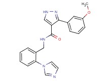 N-[2-(1H-imidazol-1-yl)benzyl]-3-(3-methoxyphenyl)-1H-pyrazole-4-carboxamide