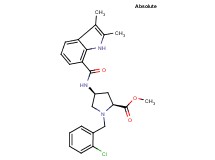 methyl (4S)-1-(2-chlorobenzyl)-4-{[(2,3-dimethyl-1H-indol-7-yl)carbonyl]amino}-L-prolinate