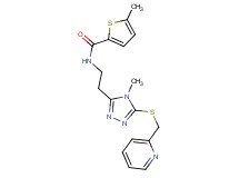 5-methyl-N-(2-{4-methyl-5-[(2-pyridinylmethyl)thio]-4H-1,2,4-triazol-3-yl}ethyl)-2-thiophenecarboxamide