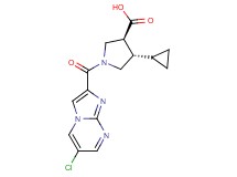 (3S*,4S*)-1-[(6-chloroimidazo[1,2-a]pyrimidin-2-yl)carbonyl]-4-cyclopropylpyrrolidine-3-carboxylic acid