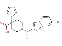 4-(1H-imidazol-1-yl)-1-[(7-methylimidazo[1,2-a]pyridin-2-yl)carbonyl]piperidine-4-carboxylic acid