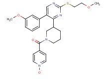 2-[(2-methoxyethyl)thio]-5-(3-methoxyphenyl)-4-[1-(1-oxidoisonicotinoyl)-3-piperidinyl]pyrimidine