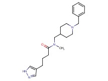 N-[(1-benzyl-4-piperidinyl)methyl]-N-methyl-4-(1H-pyrazol-4-yl)butanamide
