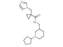 N-[(1-cyclopentylpiperidin-3-yl)methyl]-1-(1H-imidazol-1-ylmethyl)cyclopropanecarboxamide