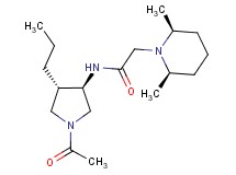 N-[(3R*,4S*)-1-acetyl-4-propyl-3-pyrrolidinyl]-2-[(2R*,6S*)-2,6-dimethyl-1-piperidinyl]acetamide