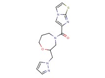 6-{[2-(1H-pyrazol-1-ylmethyl)-1,4-oxazepan-4-yl]carbonyl}imidazo[2,1-b][1,3]thiazole