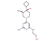 (3R*,4R*)-1-{2-amino-6-[(2-hydroxyethyl)amino]-4-pyrimidinyl}-4-cyclobutyl-3-methyl-4-piperidinol