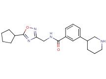 N-[(5-cyclopentyl-1,2,4-oxadiazol-3-yl)methyl]-3-piperidin-3-ylbenzamide