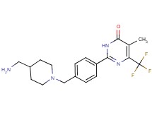 2-(4-{[4-(aminomethyl)-1-piperidinyl]methyl}phenyl)-5-methyl-6-(trifluoromethyl)-4(3H)-pyrimidinone bis(trifluoroacetate)