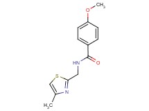 4-methoxy-N-[(4-methyl-1,3-thiazol-2-yl)methyl]benzamide