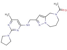 N-[(5-acetyl-5,6,7,8-tetrahydro-4H-pyrazolo[1,5-a][1,4]diazepin-2-yl)methyl]-6-methyl-2-pyrrolidin-1-ylpyrimidin-4-amine