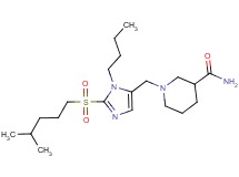 1-({1-butyl-2-[(4-methylpentyl)sulfonyl]-1H-imidazol-5-yl}methyl)-3-piperidinecarboxamide