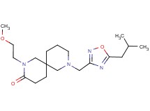 8-[(5-isobutyl-1,2,4-oxadiazol-3-yl)methyl]-2-(2-methoxyethyl)-2,8-diazaspiro[5.5]undecan-3-one