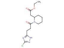 ethyl {1-[3-(3-chloro-1H-1,2,4-triazol-5-yl)propanoyl]-2-piperidinyl}acetate
