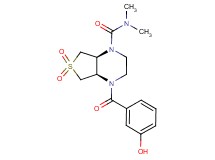 (4aR*,7aS*)-4-(3-hydroxybenzoyl)-N,N-dimethylhexahydrothieno[3,4-b]pyrazine-1(2H)-carboxamide 6,6-dioxide