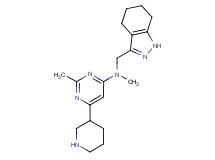 N,2-dimethyl-6-piperidin-3-yl-N-(4,5,6,7-tetrahydro-1H-indazol-3-ylmethyl)pyrimidin-4-amine
