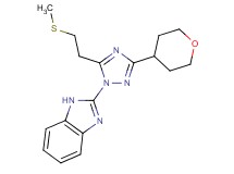 2-[5-[2-(methylthio)ethyl]-3-(tetrahydro-2H-pyran-4-yl)-1H-1,2,4-triazol-1-yl]-1H-benzimidazole