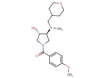 (3S*,4S*)-1-(4-methoxybenzoyl)-4-[methyl(tetrahydro-2H-pyran-4-ylmethyl)amino]-3-pyrrolidinol