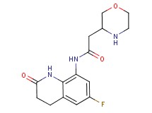 N-(6-fluoro-2-oxo-1,2,3,4-tetrahydro-8-quinolinyl)-2-(3-morpholinyl)acetamide