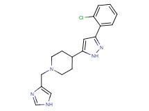 4-[3-(2-chlorophenyl)-1H-pyrazol-5-yl]-1-(1H-imidazol-4-ylmethyl)piperidine