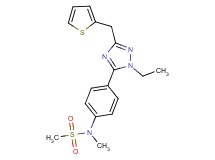 N-{4-[1-ethyl-3-(2-thienylmethyl)-1H-1,2,4-triazol-5-yl]phenyl}-N-methylmethanesulfonamide