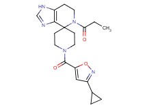 1'-[(3-cyclopropylisoxazol-5-yl)carbonyl]-5-propionyl-1,5,6,7-tetrahydrospiro[imidazo[4,5-c]pyridine-4,4'-piperidine]