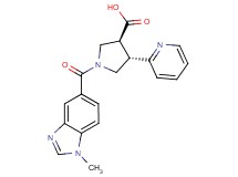 (3S*,4S*)-1-[(1-methyl-1H-benzimidazol-5-yl)carbonyl]-4-pyridin-2-ylpyrrolidine-3-carboxylic acid