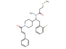 N-(2-(2-fluorophenyl)-1-{1-[(2E)-3-phenyl-2-propenoyl]-4-piperidinyl}ethyl)-N-methyl-3-(methylthio)propanamide