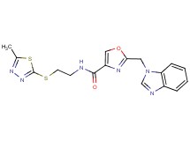 2-(1H-benzimidazol-1-ylmethyl)-N-{2-[(5-methyl-1,3,4-thiadiazol-2-yl)thio]ethyl}-1,3-oxazole-4-carboxamide