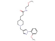 N-(2-methoxyethyl)-3-(1-{[1-(2-methoxyphenyl)-1H-pyrazol-4-yl]methyl}-4-piperidinyl)propanamide