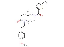 (4aR*,8aS*)-1-[2-(4-methoxyphenyl)ethyl]-6-[(5-methyl-2-thienyl)carbonyl]octahydro-1,6-naphthyridin-2(1H)-one