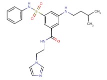 3-(anilinosulfonyl)-N-[2-(1H-imidazol-1-yl)ethyl]-5-[(3-methylbutyl)amino]benzamide