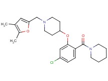 4-[5-chloro-2-(1-piperidinylcarbonyl)phenoxy]-1-[(4,5-dimethyl-2-furyl)methyl]piperidine