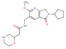 N-[(6-cyclopentyl-2-methoxy-5-oxo-6,7-dihydro-5H-pyrrolo[3,4-b]pyridin-3-yl)methyl]-2-morpholin-2-ylacetamide