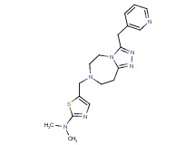 N,N-dimethyl-5-{[3-(3-pyridinylmethyl)-5,6,8,9-tetrahydro-7H-[1,2,4]triazolo[4,3-d][1,4]diazepin-7-yl]methyl}-1,3-thiazol-2-amine