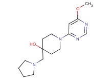 1-(6-methoxypyrimidin-4-yl)-4-(pyrrolidin-1-ylmethyl)piperidin-4-ol