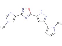 3-(1-methyl-1H-imidazol-4-yl)-5-[3-(1-methyl-1H-pyrrol-2-yl)-1H-pyrazol-5-yl]-1,2,4-oxadiazole