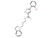 N-[3-(2,3-dihydro-1H-indol-1-yl)propyl]-3-(2-hydroxyphenyl)-1H-pyrazole-5-carboxamide