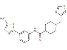 N-[3-(5-methyl-1,3,4-thiadiazol-2-yl)phenyl]-1-(1,3-thiazol-4-ylmethyl)piperidine-4-carboxamide