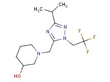 1-{[3-isopropyl-1-(2,2,2-trifluoroethyl)-1H-1,2,4-triazol-5-yl]methyl}piperidin-3-ol