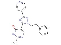2-methyl-5-[1-(2-phenylethyl)-3-pyridin-4-yl-1H-1,2,4-triazol-5-yl]pyrimidin-4(3H)-one