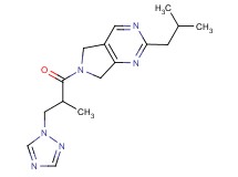 2-isobutyl-6-[2-methyl-3-(1H-1,2,4-triazol-1-yl)propanoyl]-6,7-dihydro-5H-pyrrolo[3,4-d]pyrimidine