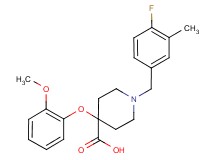 1-(4-fluoro-3-methylbenzyl)-4-(2-methoxyphenoxy)piperidine-4-carboxylic acid