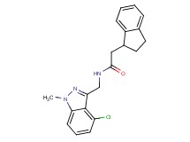 N-[(4-chloro-1-methyl-1H-indazol-3-yl)methyl]-2-(2,3-dihydro-1H-inden-1-yl)acetamide