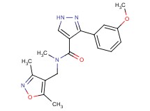 N-[(3,5-dimethyl-4-isoxazolyl)methyl]-3-(3-methoxyphenyl)-N-methyl-1H-pyrazole-4-carboxamide