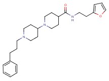 N-[2-(2-furyl)ethyl]-1'-(3-phenylpropyl)-1,4'-bipiperidine-4-carboxamide