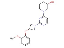 1-{2-[3-(2-methoxyphenoxy)azetidin-1-yl]pyrimidin-4-yl}piperidin-3-ol